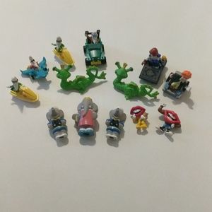 MAKE OFFER Vintage Hardee's McDonald's happy meal toys moon man Babar and more